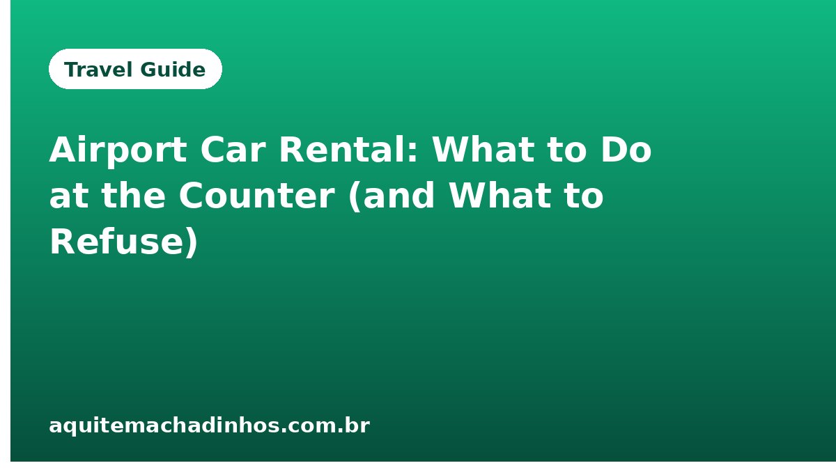 Airport Car Rental: What to Do at the Counter (and What to Refuse)