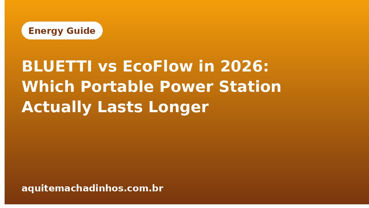 BLUETTI vs EcoFlow in 2026: Which Portable Power Station Actually Lasts Longer?