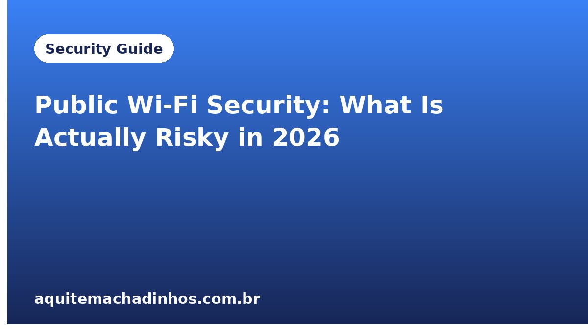 Public Wi-Fi Security: What Is Actually Risky in 2026